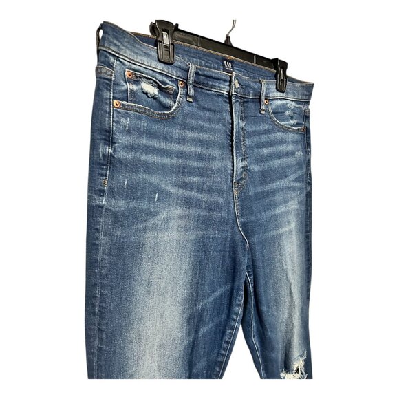 GAP Distressed Denim True Skinny Jeans 33R - Picture 2 of 7